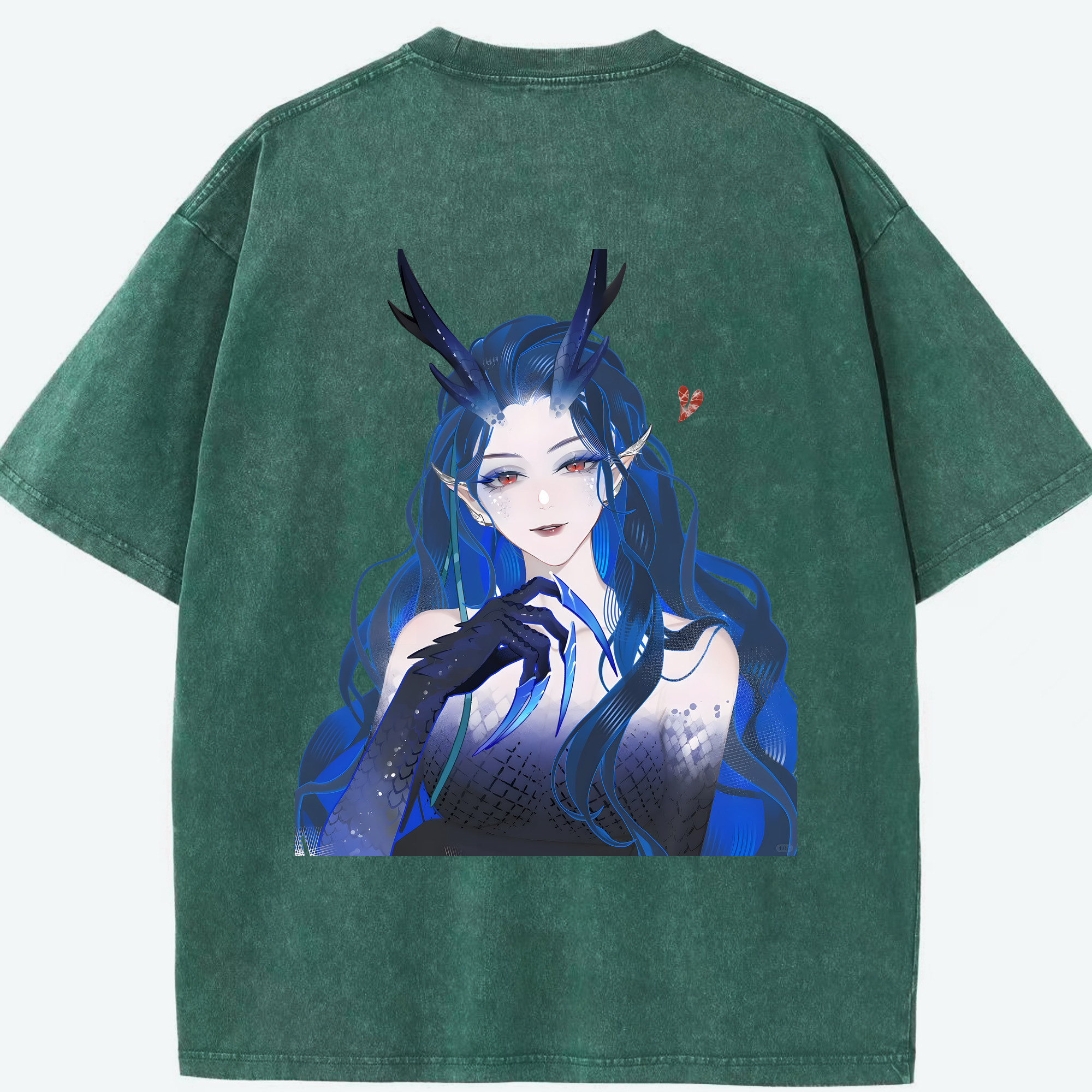 （画像用） Ne Zha 2 ナタ 魔童の大暴れ 綿100% ヴィンテージ風 半袖Tシャツ（背面プリント）